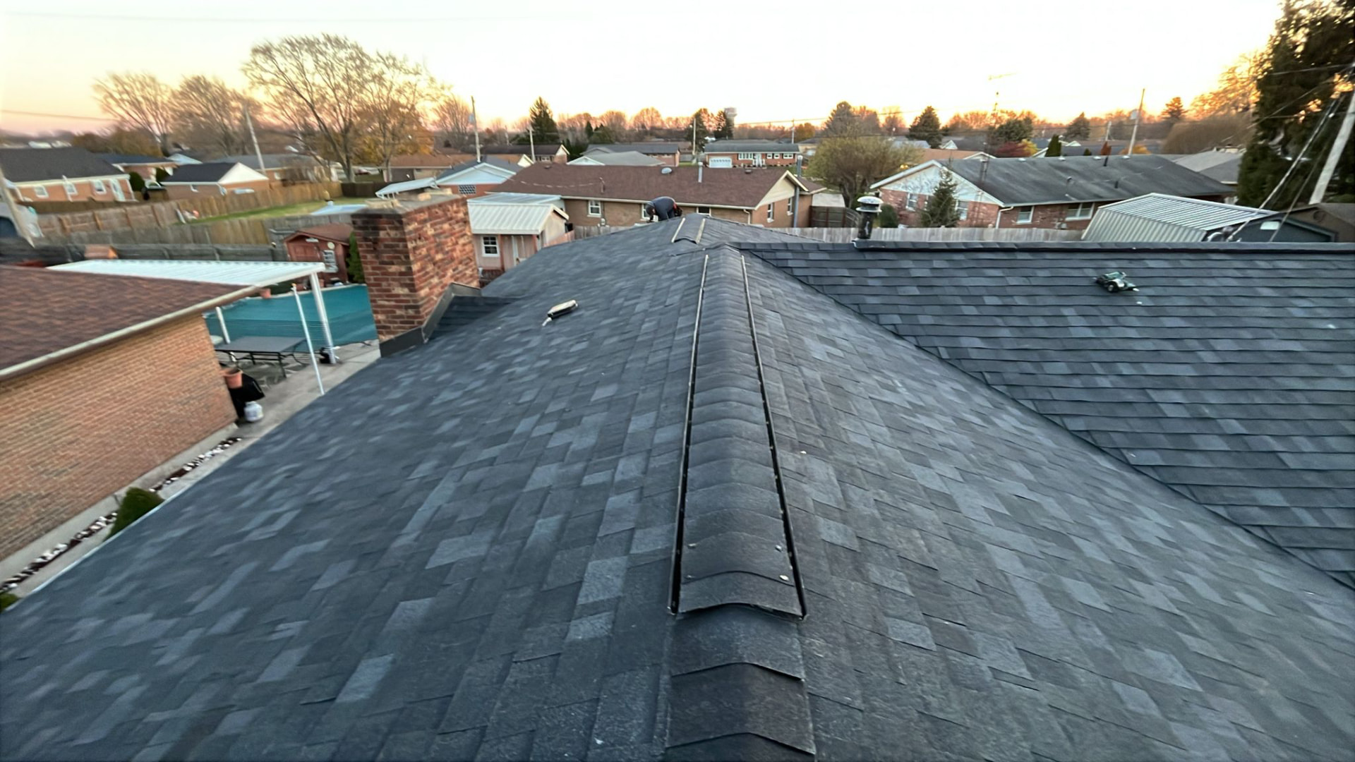 New ridge vent and clean ridge cap lines